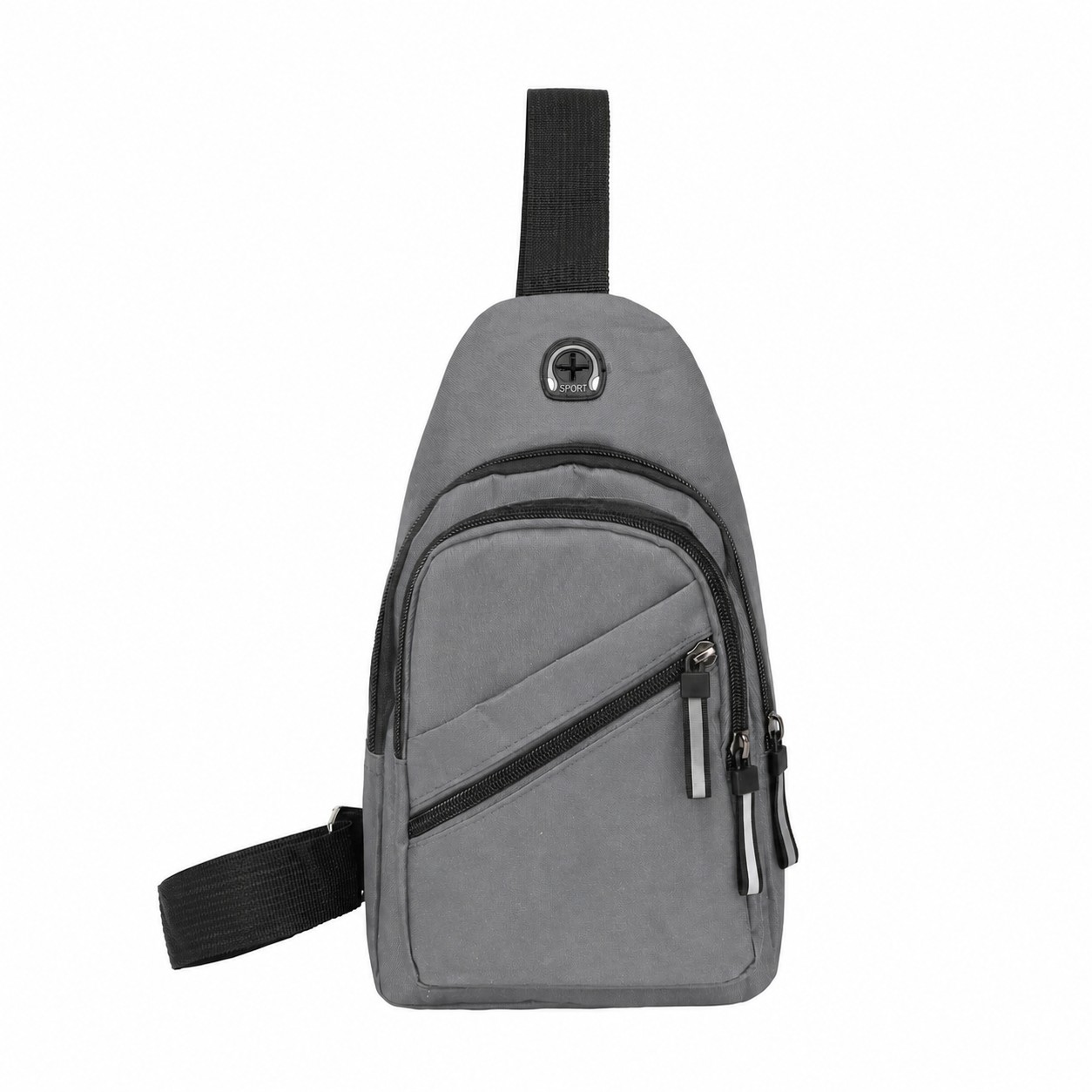 Adjustable Strap Crossbody Sling Bag — Gray