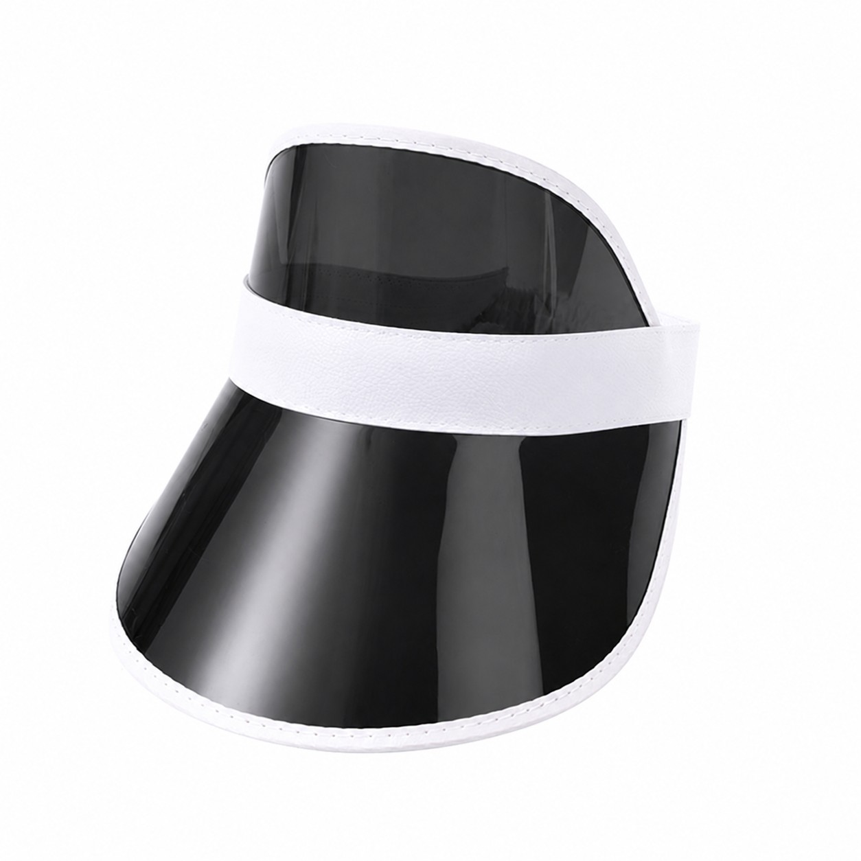 PVC Tinted Sport Visor Cap — Black