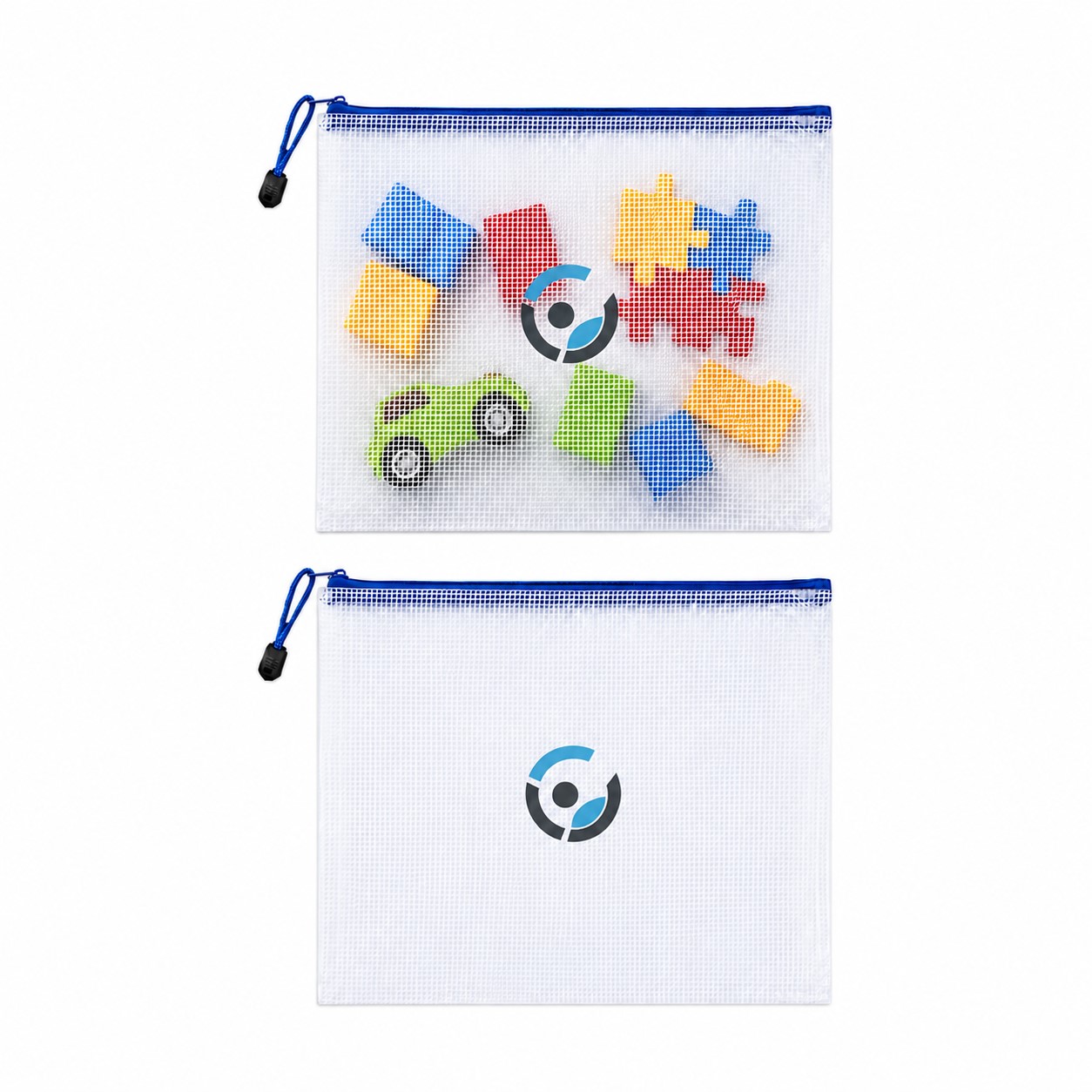 Large PVC Mesh Document Zipper Pouch