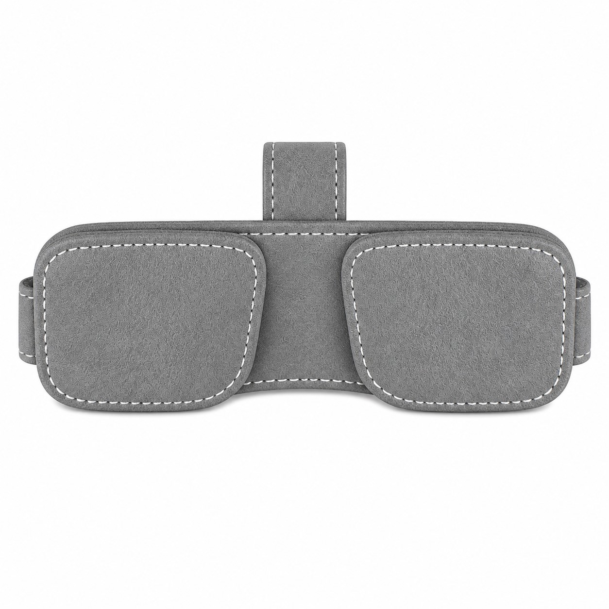 Suede Sunglasses Holder With Visor Clip — view 2