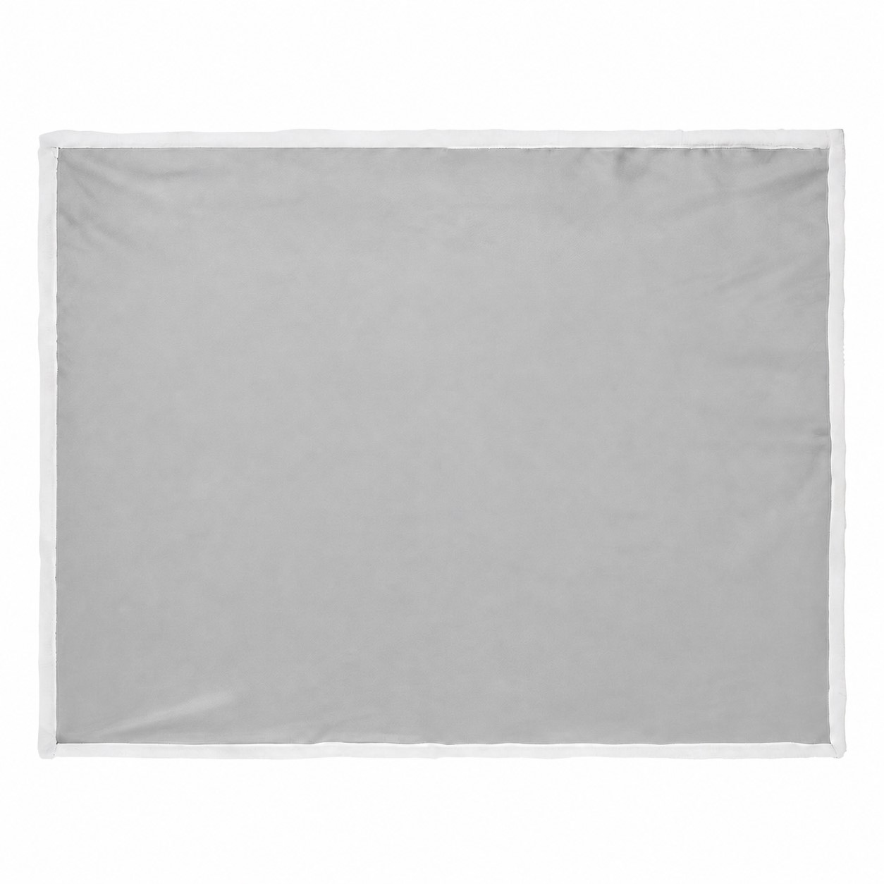 Flannel Sherpa Throw Blanket — Silver