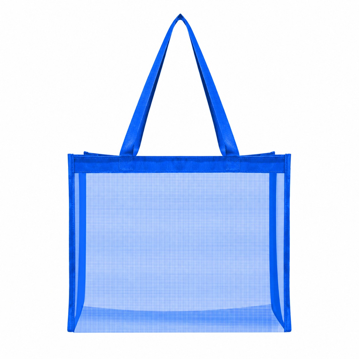 Nylon Reinforced Handles Tote Bag — Blue