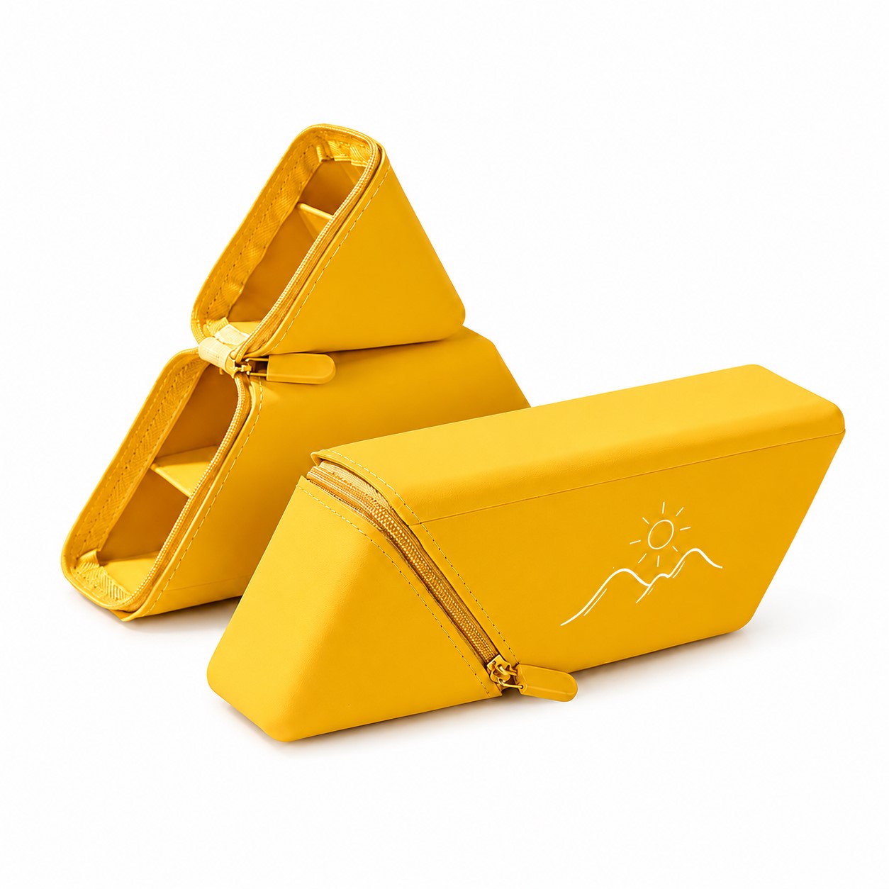 Triangular Silicone Zipper Organizer Box