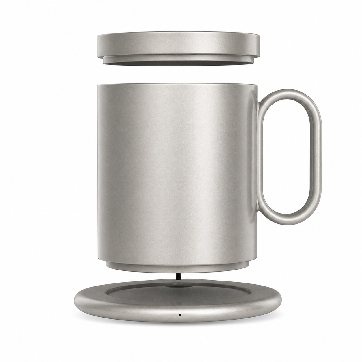 Desktop Warming Mug Charger Set — Nickel Silver
