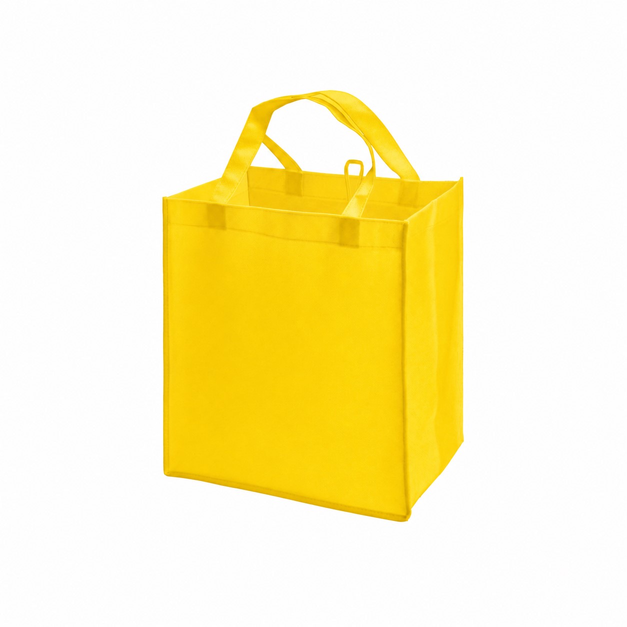 80GSM Non-Woven 16" Reinforced Handles Tote Bag — Yellow