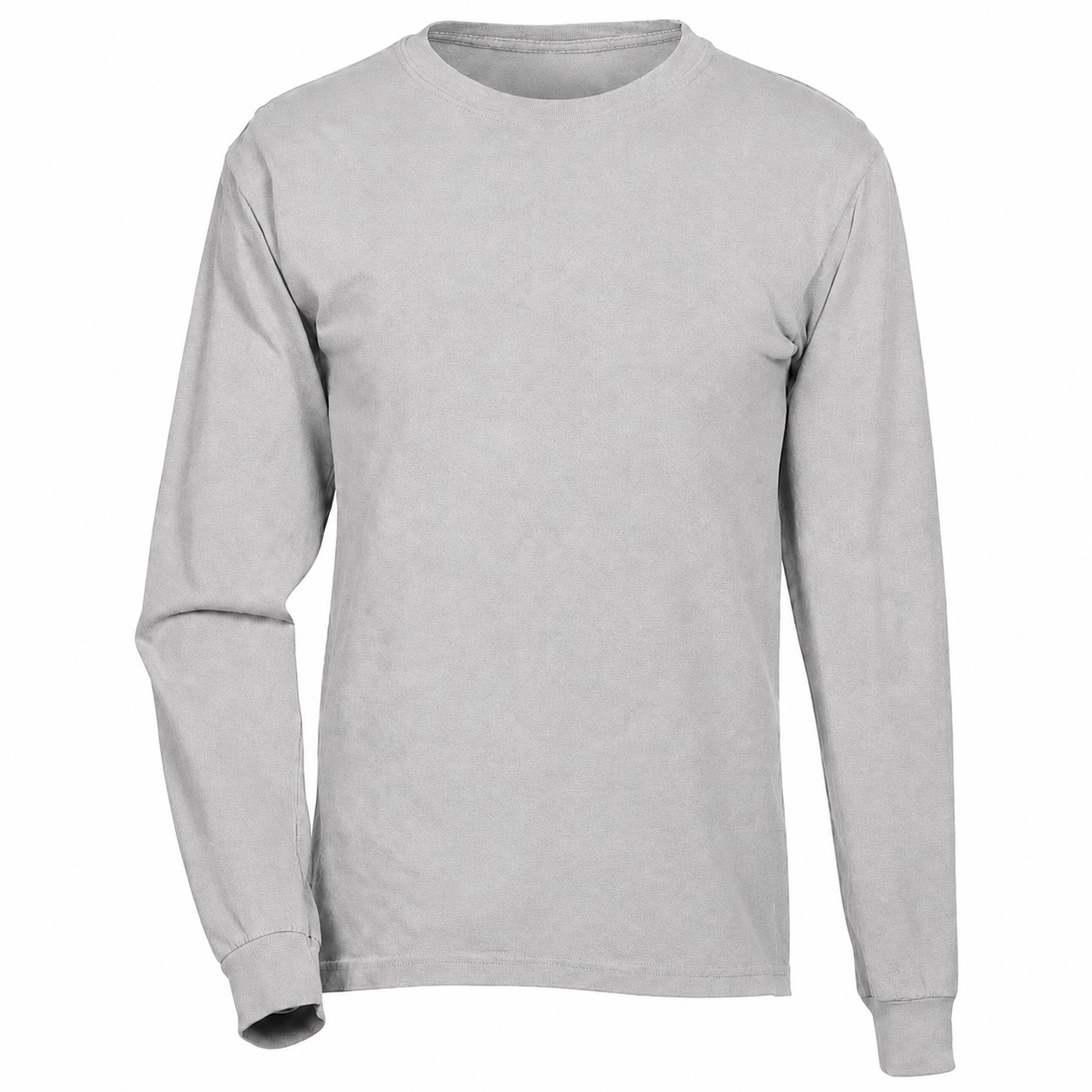 Ringspun Cotton Long Sleeve Tee — Silver