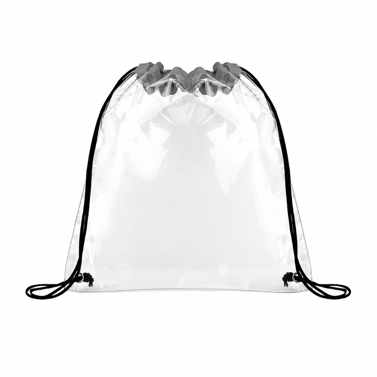 Metal Grommets Drawstring Bag — Gray