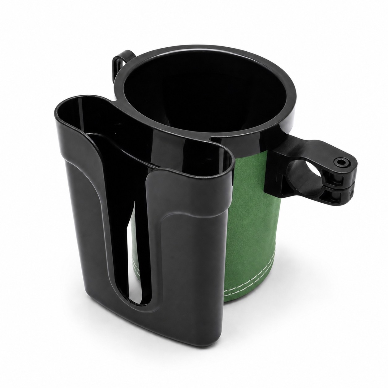Bike Cup Holder With Phone Compartment — Green