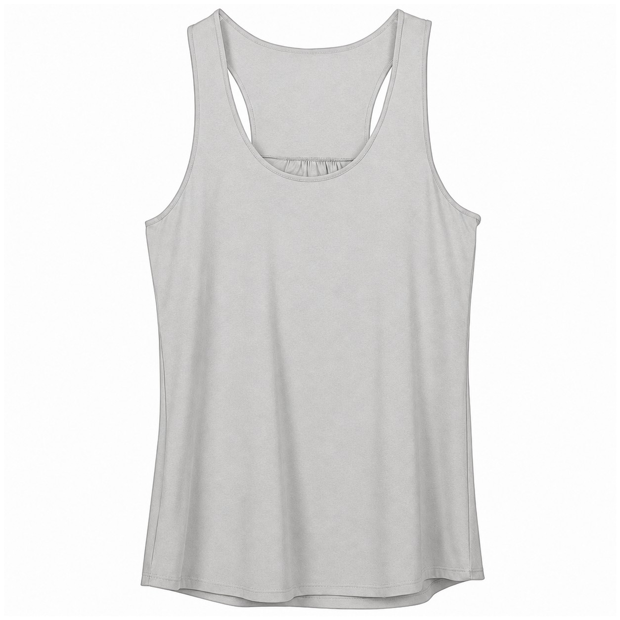 Ladies' Cotton Racerback Tank Top — Silver