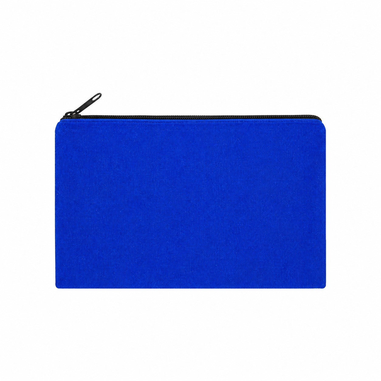 8.5-Inch Zippered Canvas Makeup Bag — Royal Blue