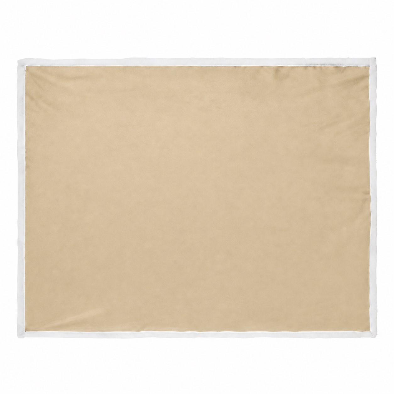 Flannel Sherpa Throw Blanket — Beige