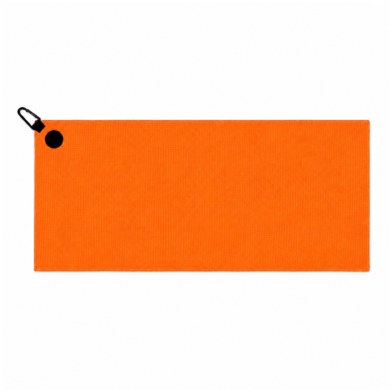 Waffle Polyester Magnetic Golf Towel — Orange