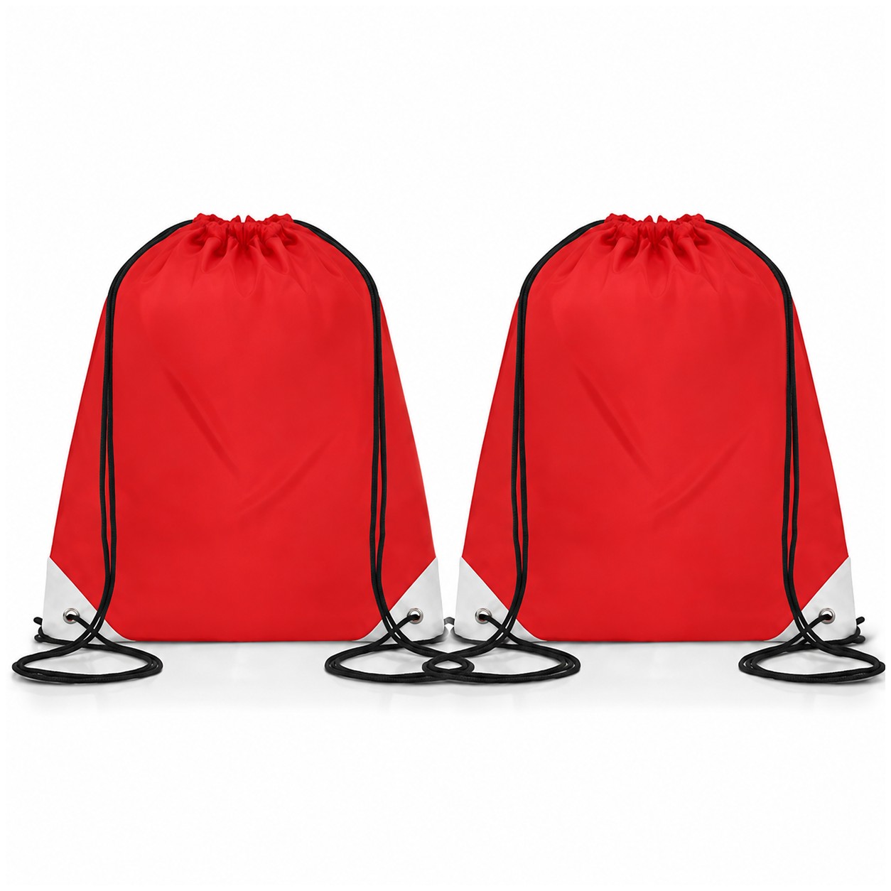 Clear PVC Security Cinch Backpack — Red