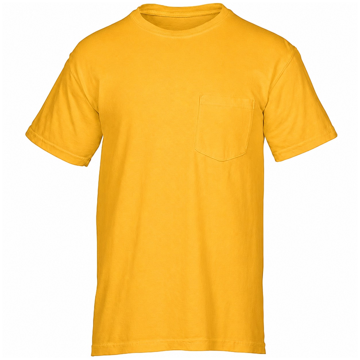 Garment Dyed Ringspun Pocket Tee — Gold
