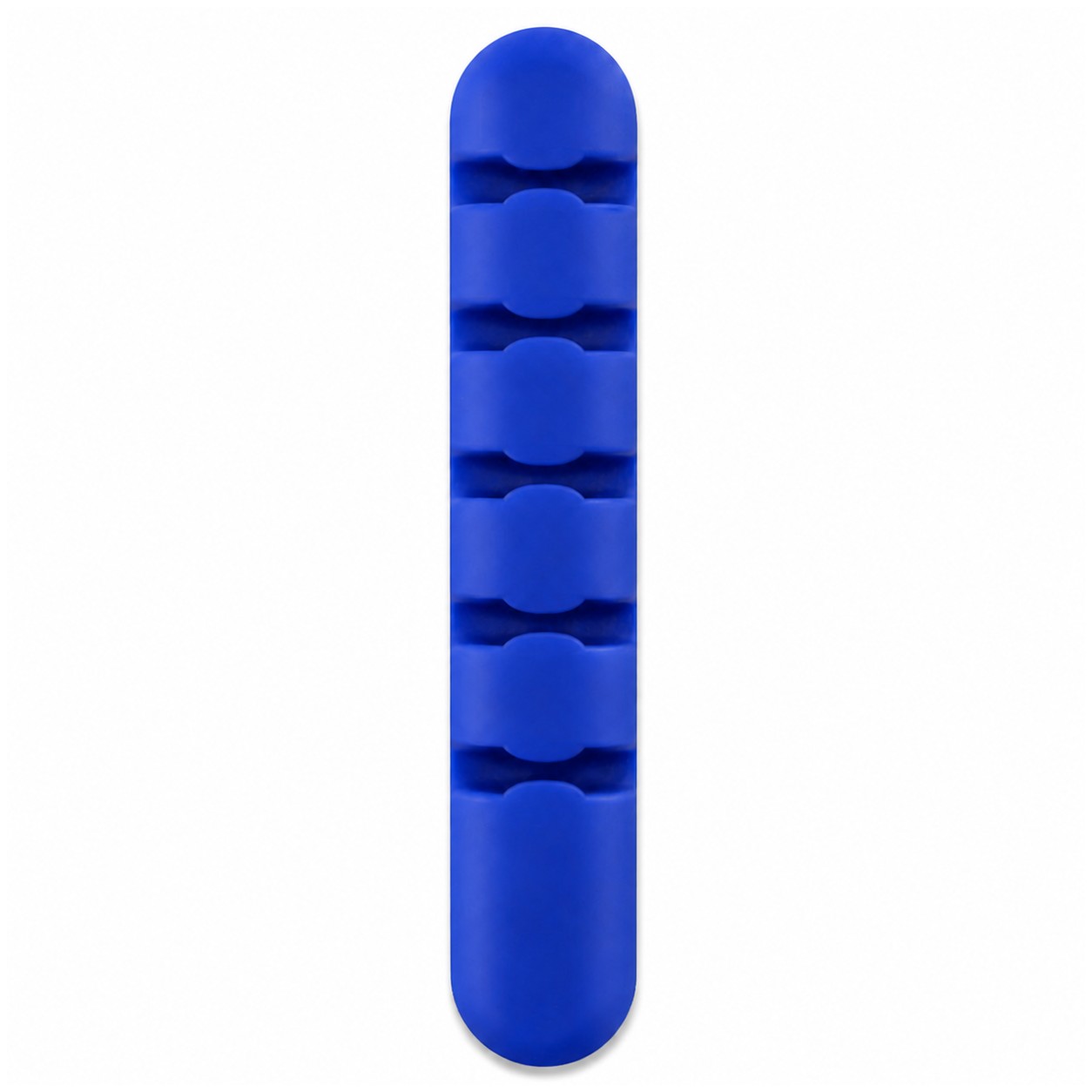 Five Slot Silicone Cable Organizer — Red