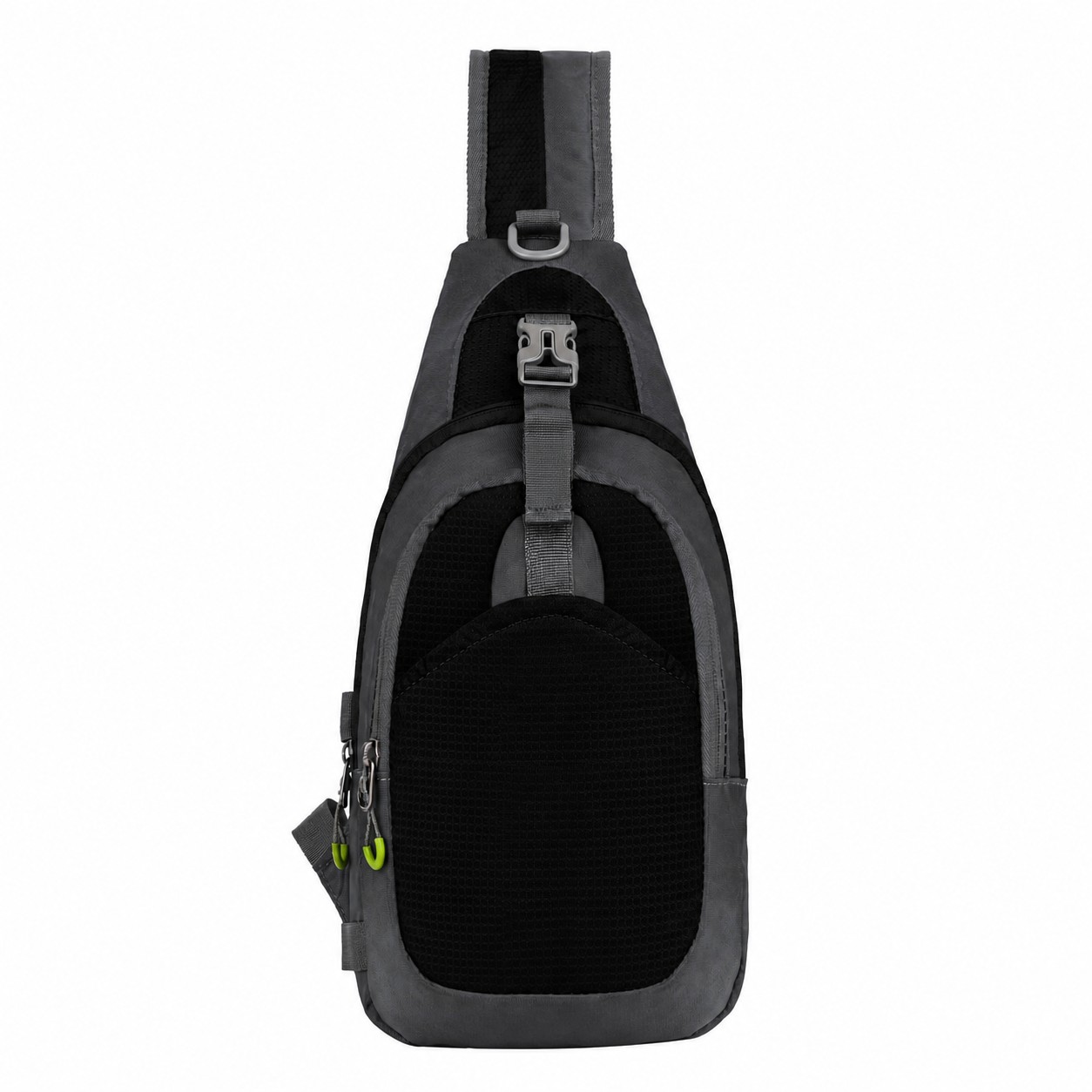 Nylon Crossbody Sling Bag — Black