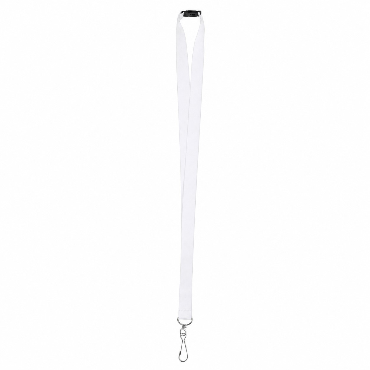 Polyester J Hook Breakaway Lanyard — White