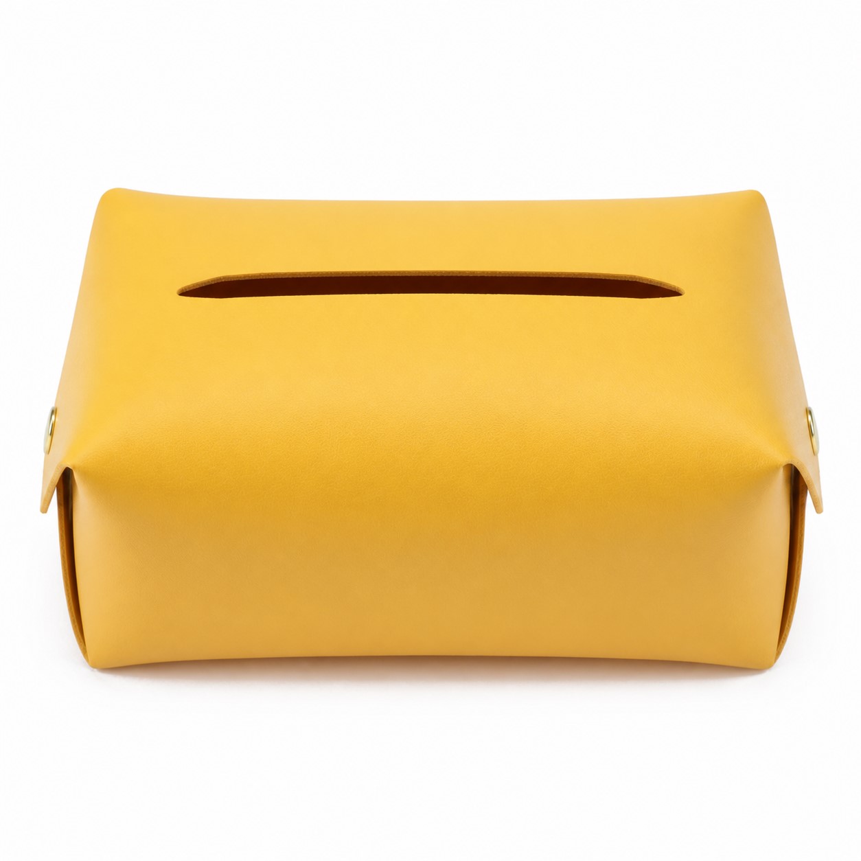 Rectangular Leather Tissue Dispenser Cover — view 2