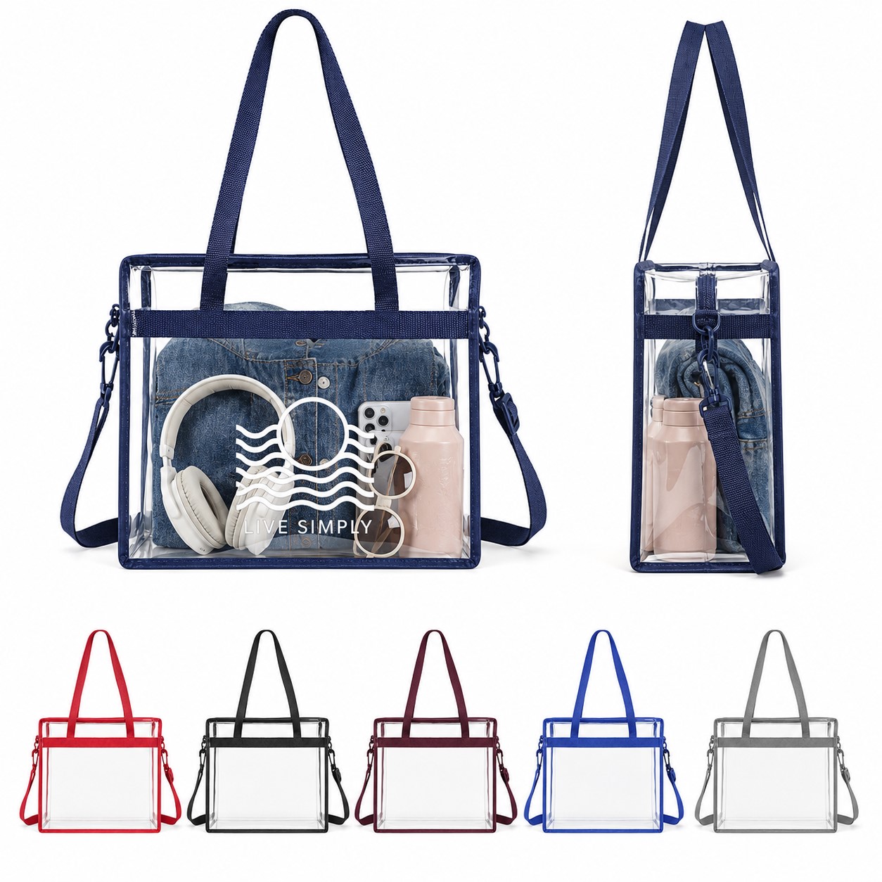 Clear PVC Event Tote With Shoulder Strap