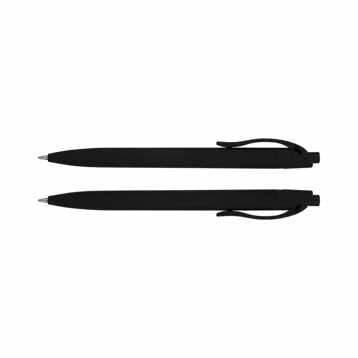 ABS Plunge Action Soft Finish Pen — Black