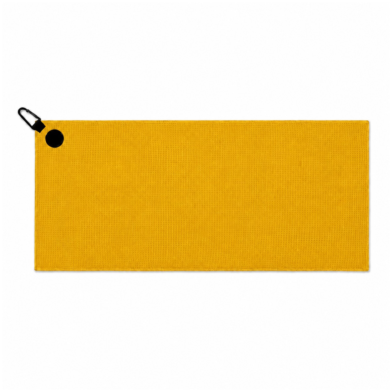 Waffle Polyester Magnetic Golf Towel — Gold