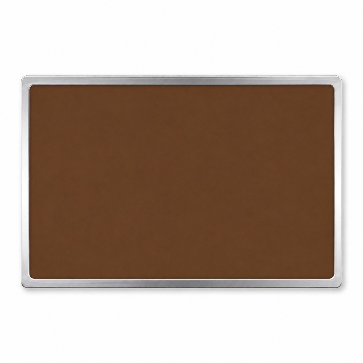 Rectangle Epoxy Dome Lapel Pin — Brown