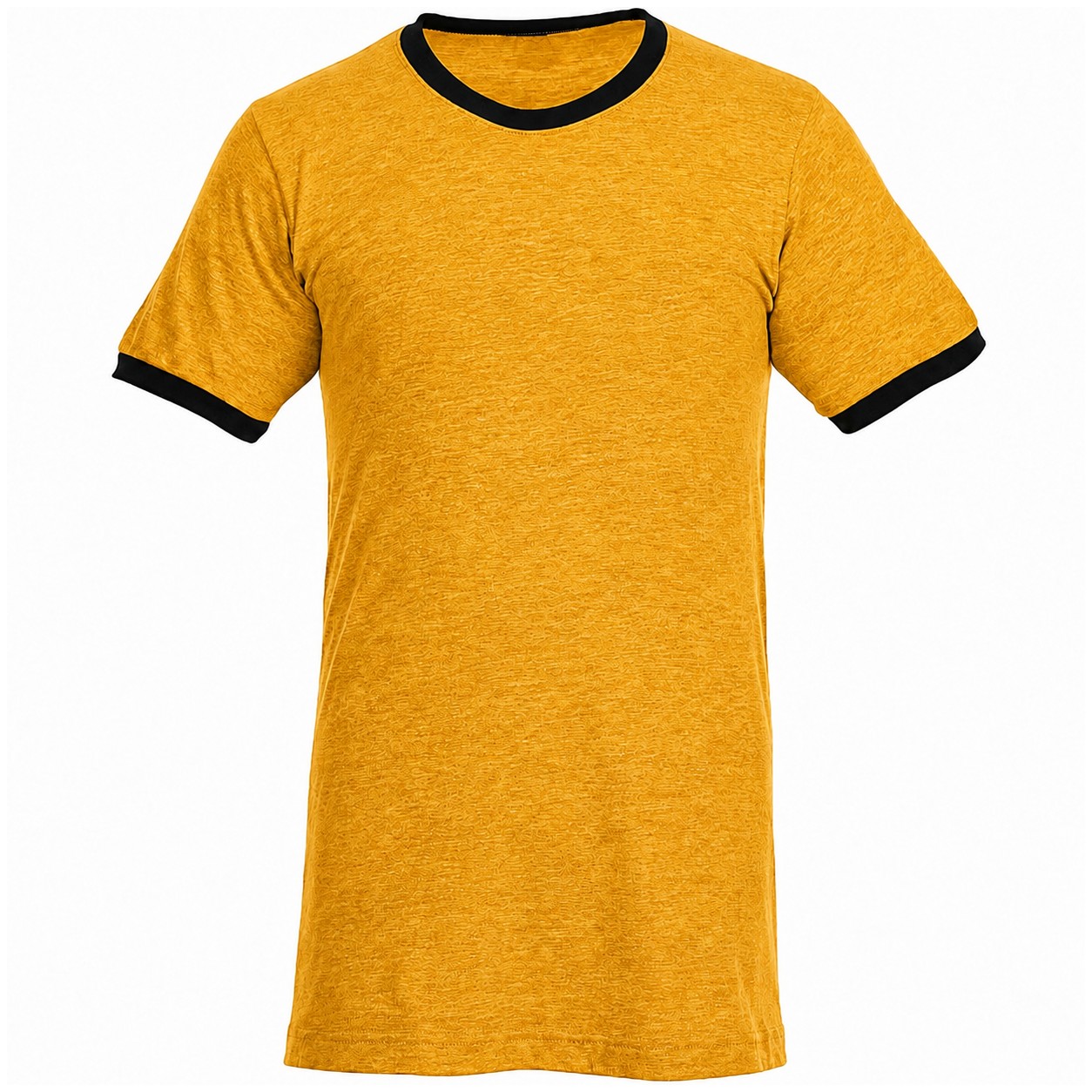 Fine Jersey Ringer Cotton Tee — Gold