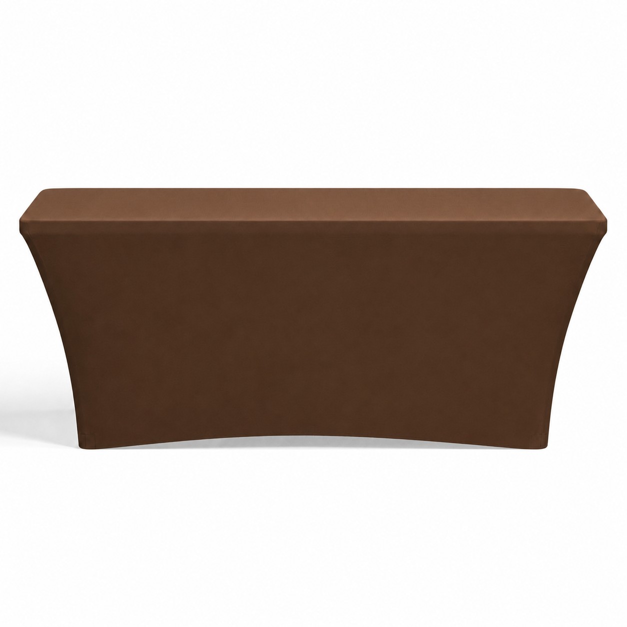 Zippered Six Foot Stretch Table Cover — Brown