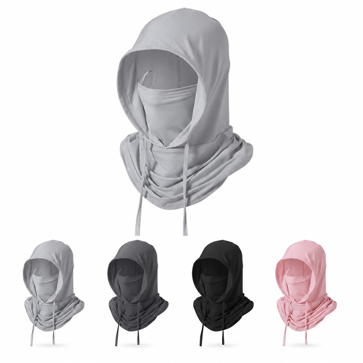 Polyester Hooded Sun Face Cover