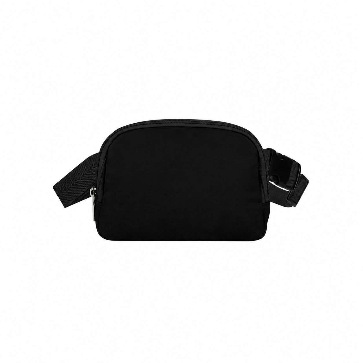 Zippered Storage Fanny Pack — Black