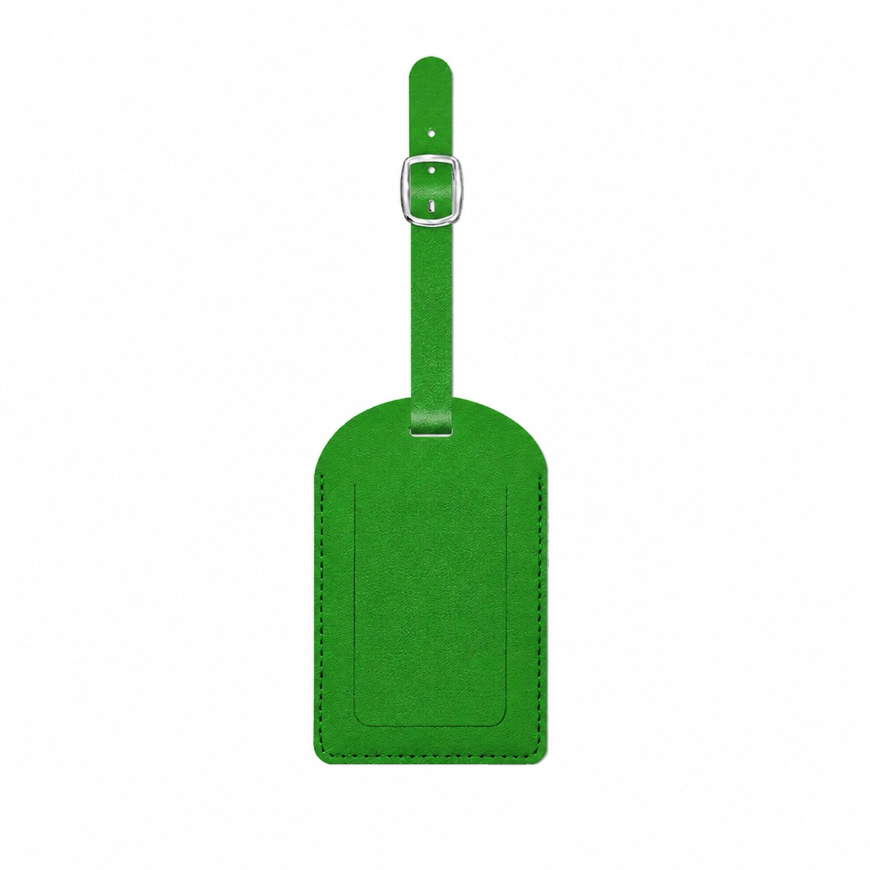Buckle Strap Travel ID Tag — Green