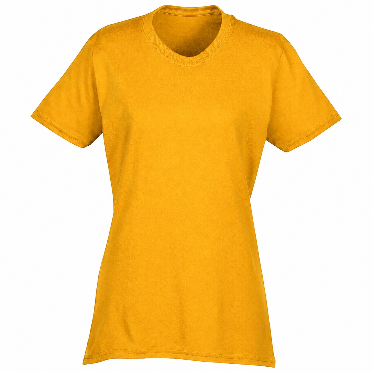 Ladies Cotton Polyester Crewneck Tee — Gold
