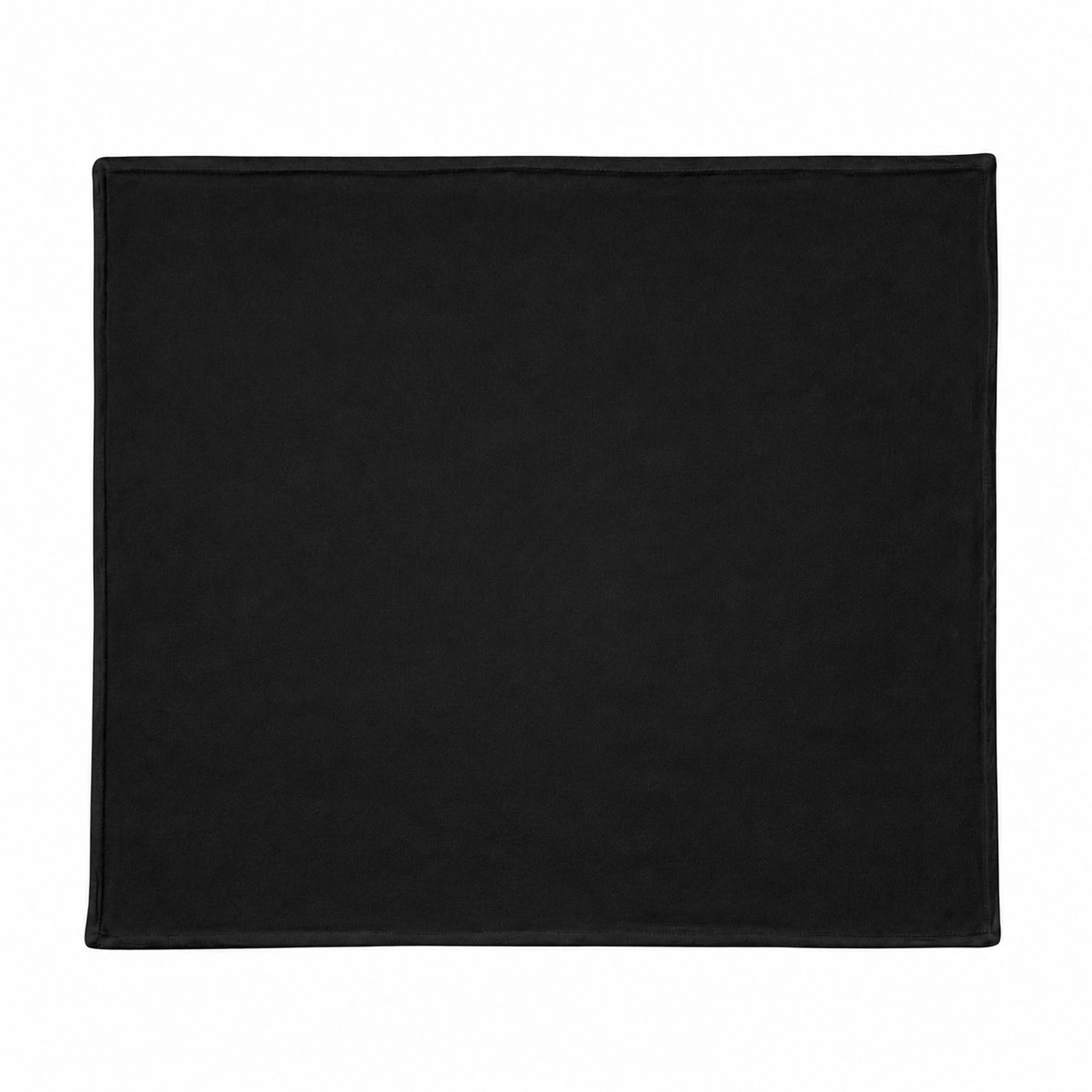 240GSM Flannel Throw Blanket — Black