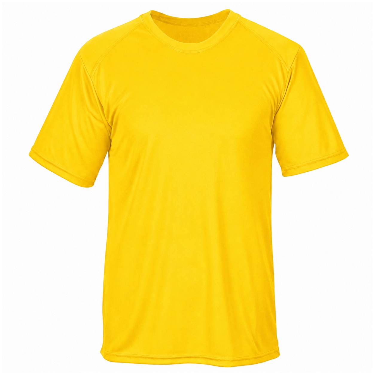 Lightweight Polyester Performance T-Shirt — Yellow