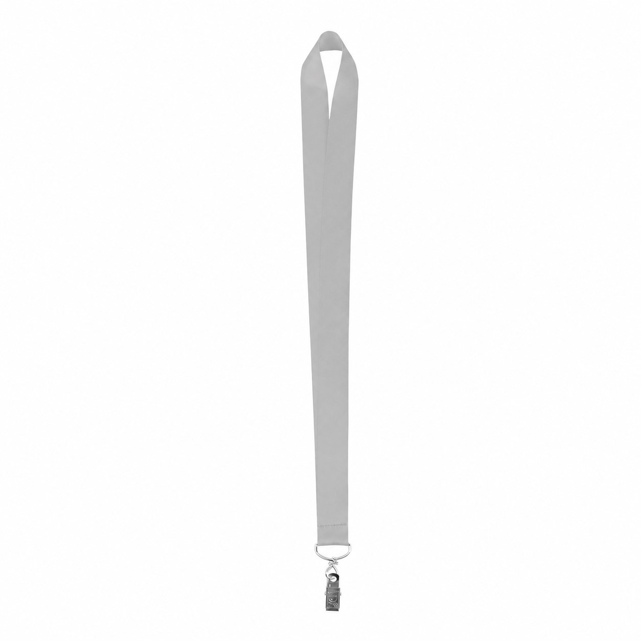 Wide Polyester Neck Lanyard — Light Gray