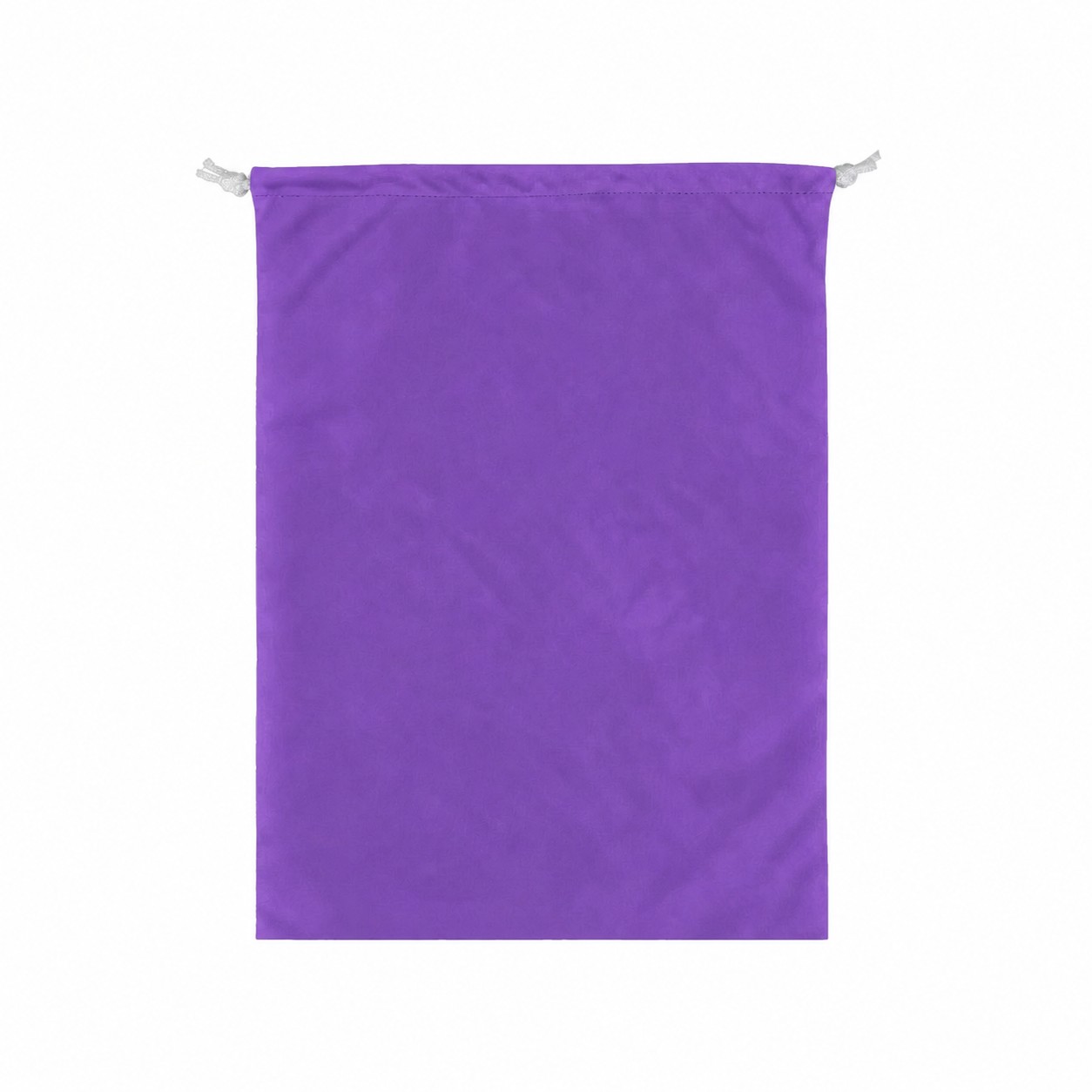 Bird's-Eye Fabric Drawstring Bag — Purple