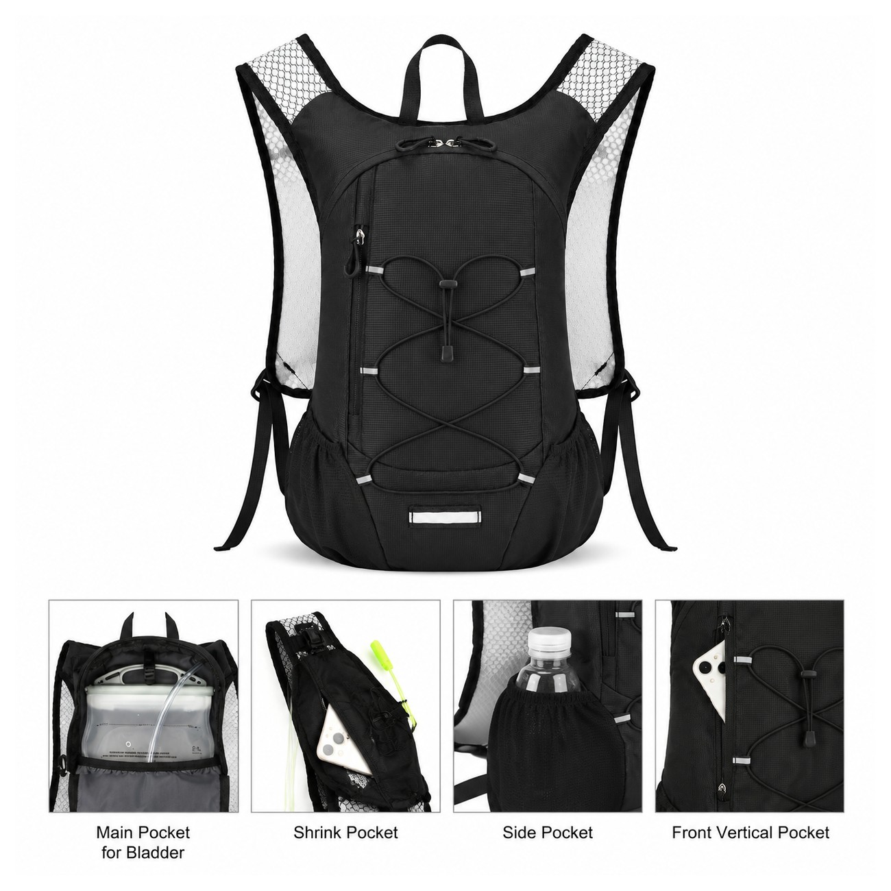 16.5-Inch Nylon Hydration Backpack