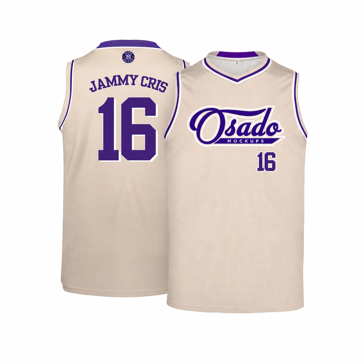 Polyester Basketball Team Jersey — Natural Beige