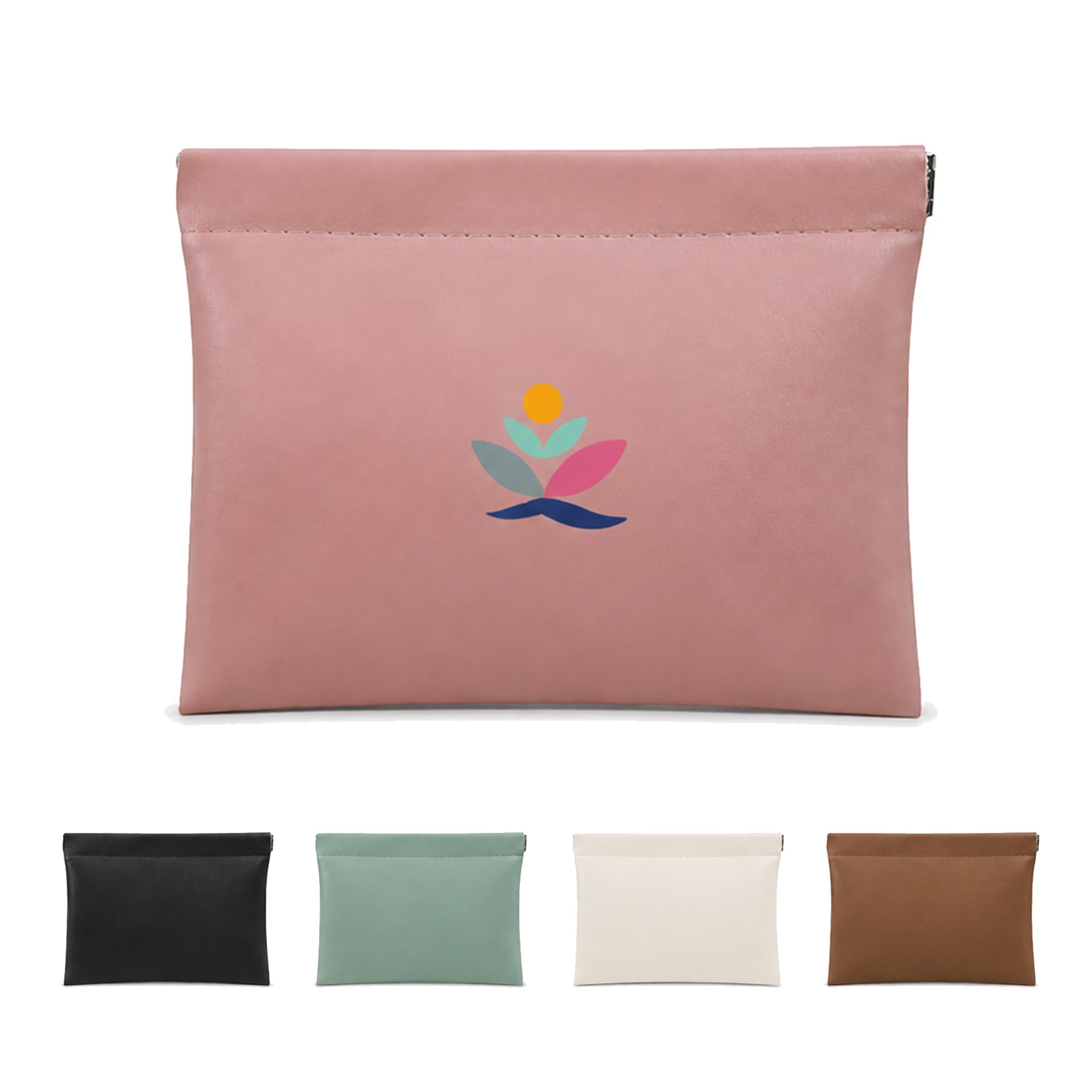 Spring Closure PU Cable Organizer Pouch