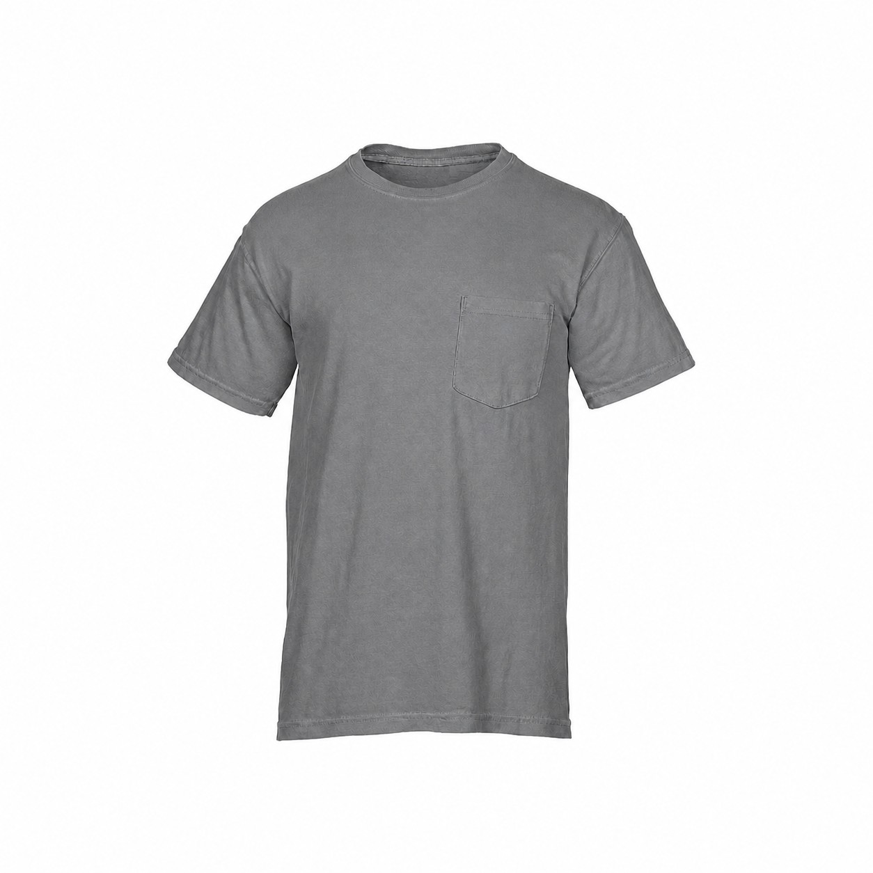 Garment Dyed Cotton Pocket Shirt — Gray