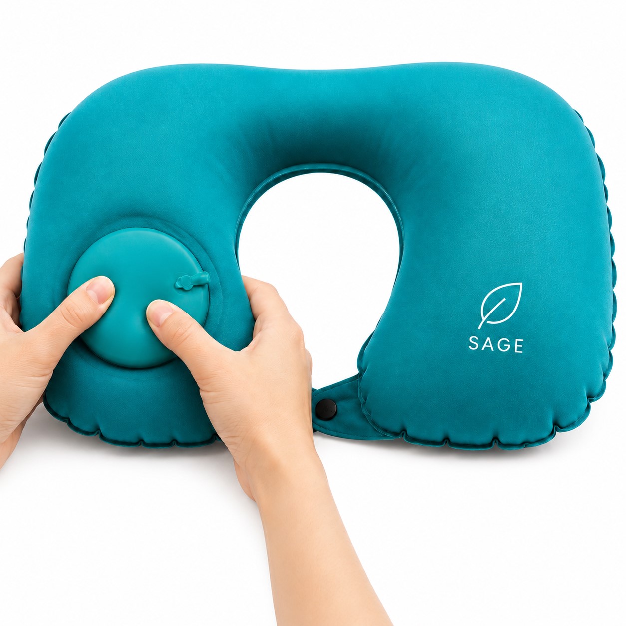 Manual Pump Crystal Flannel Travel Pillow