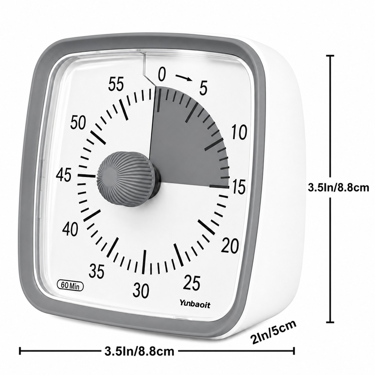 Visual Timer With Night Light — Gray
