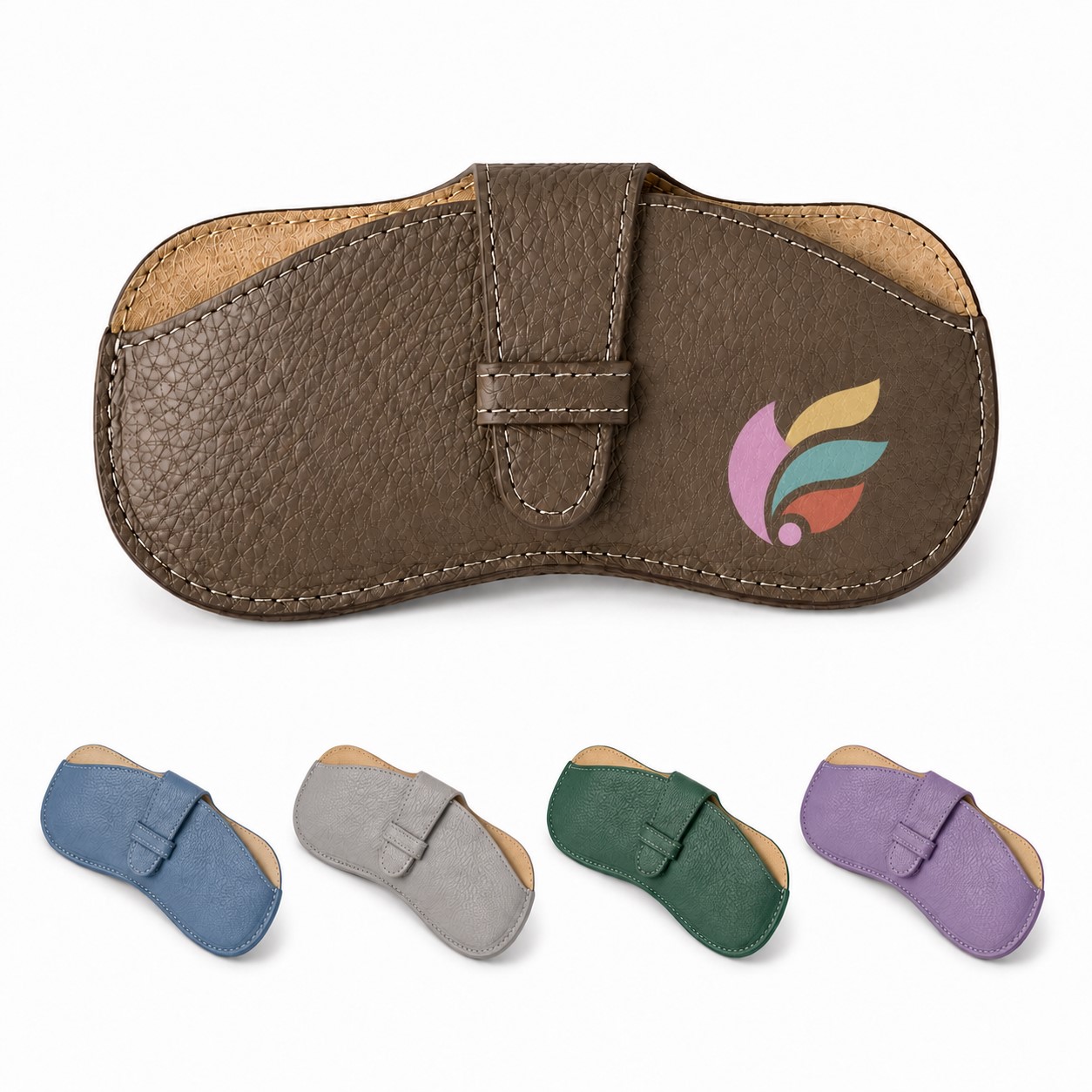Foldable PU Sunglasses Sleeve With Buckle