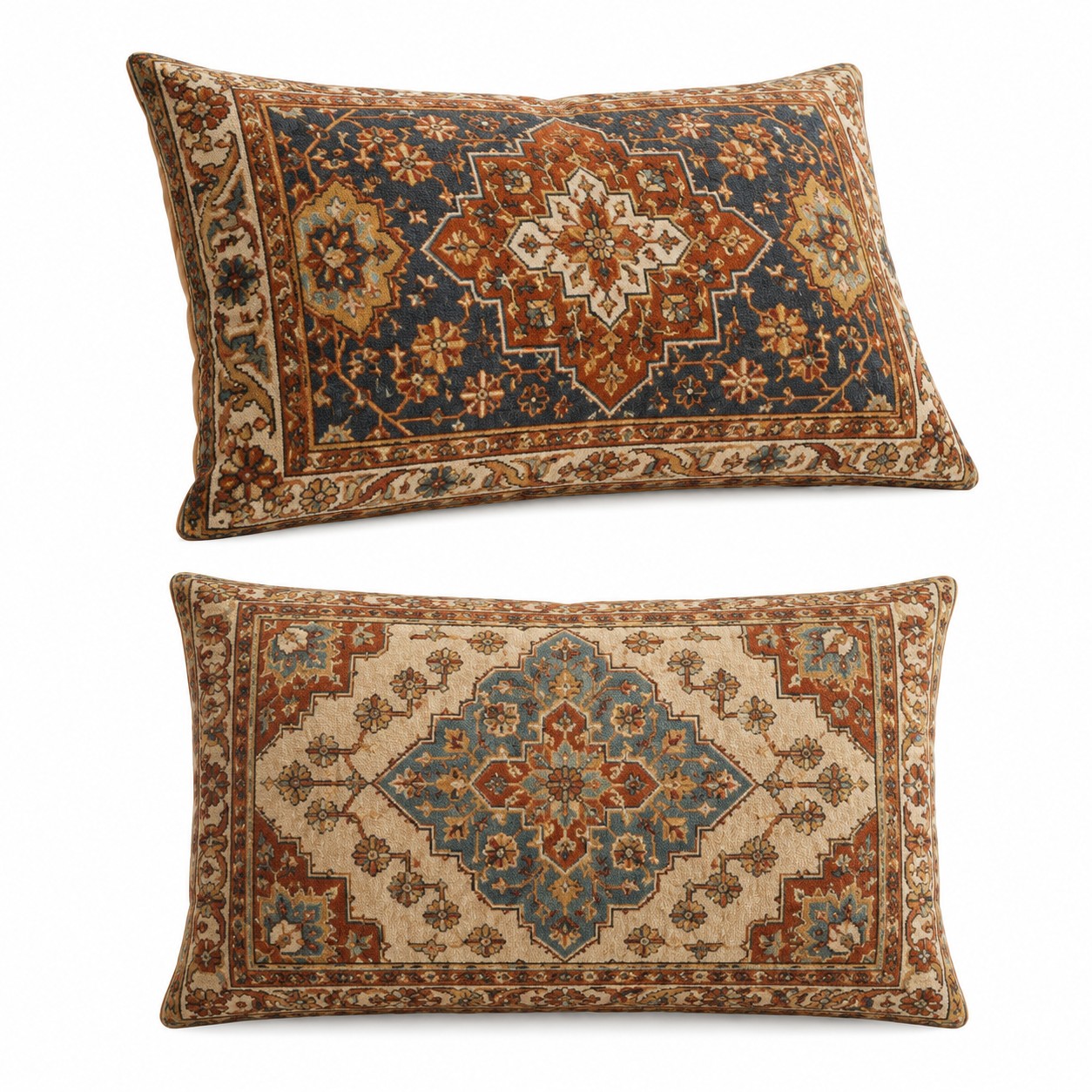 Zippered Plush Lumbar Pillow With Insert