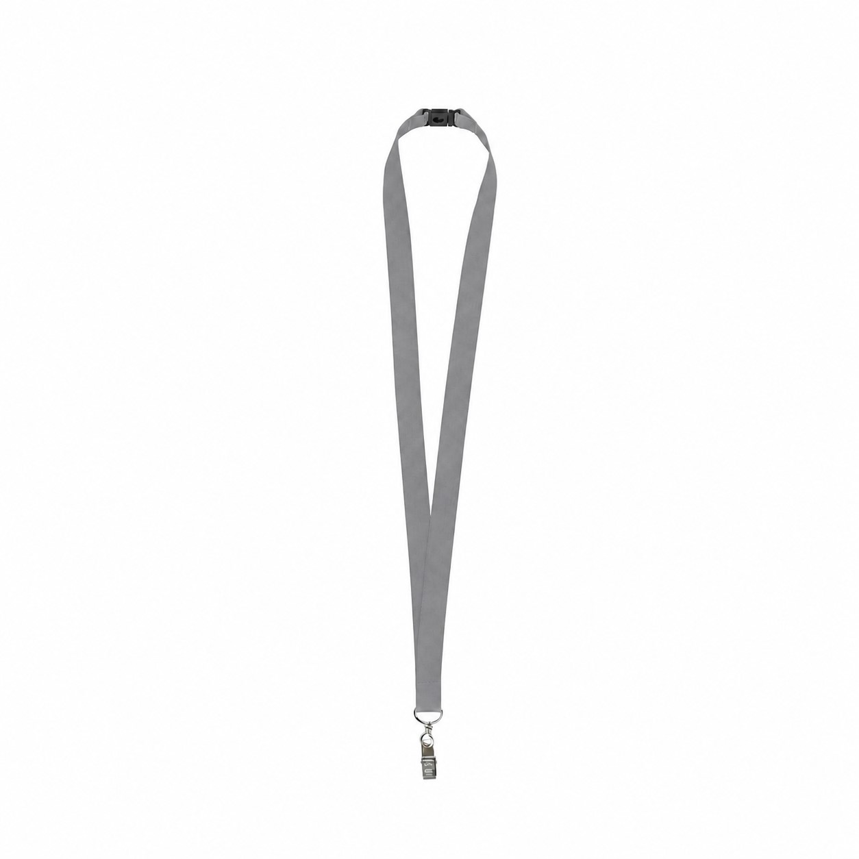 Rear Breakaway Bulldog Clip Lanyard — Gray