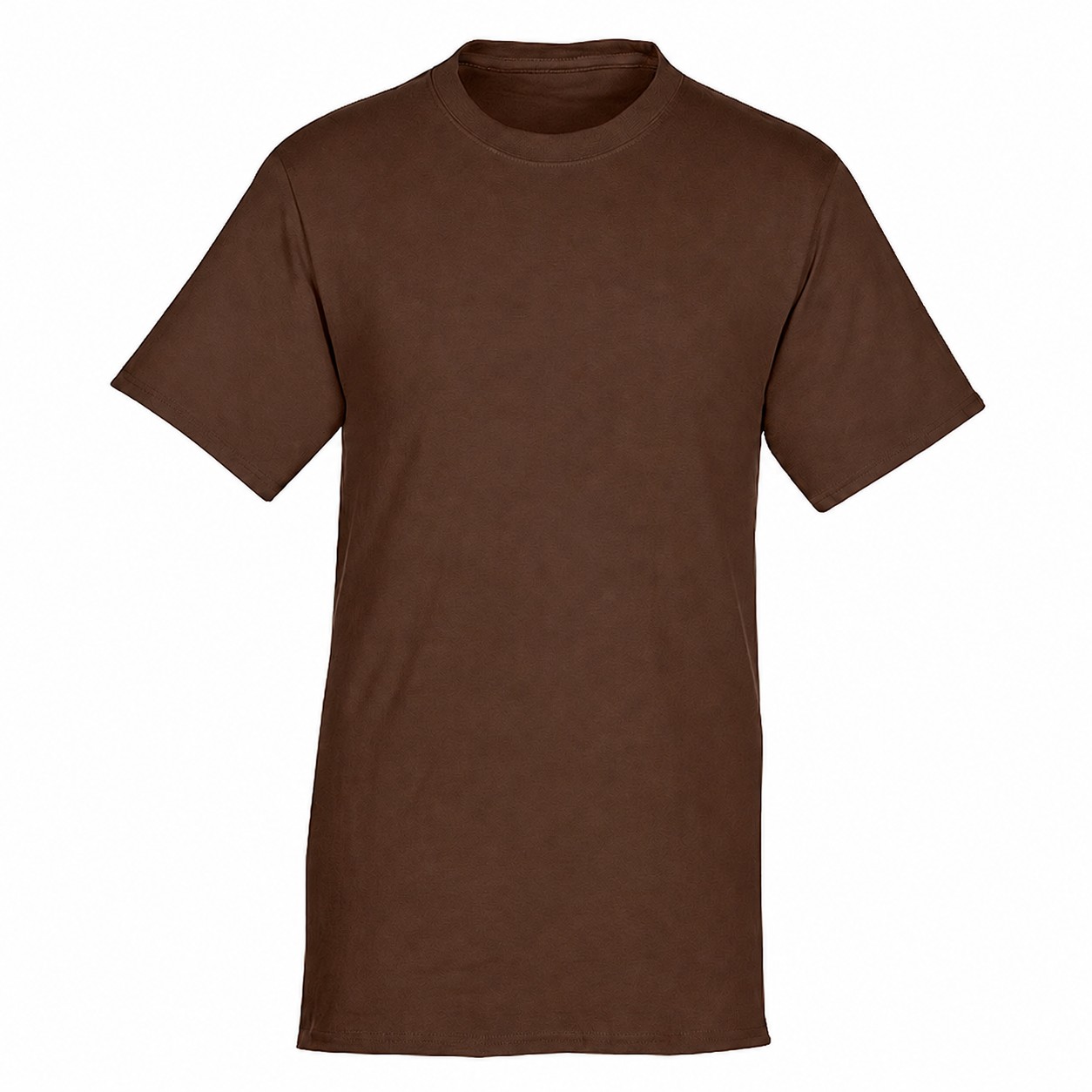 5.4-Ounce Cotton Crewneck Shirt — Brown