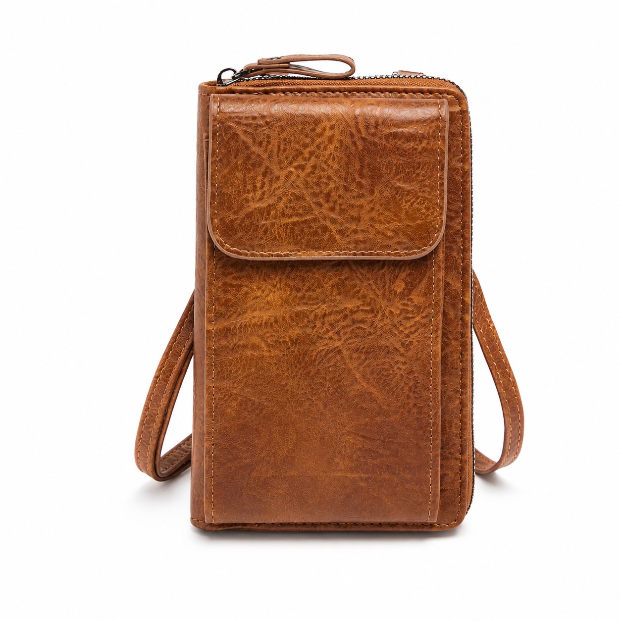 Floral Faux Leather Crossbody Wallet — view 2