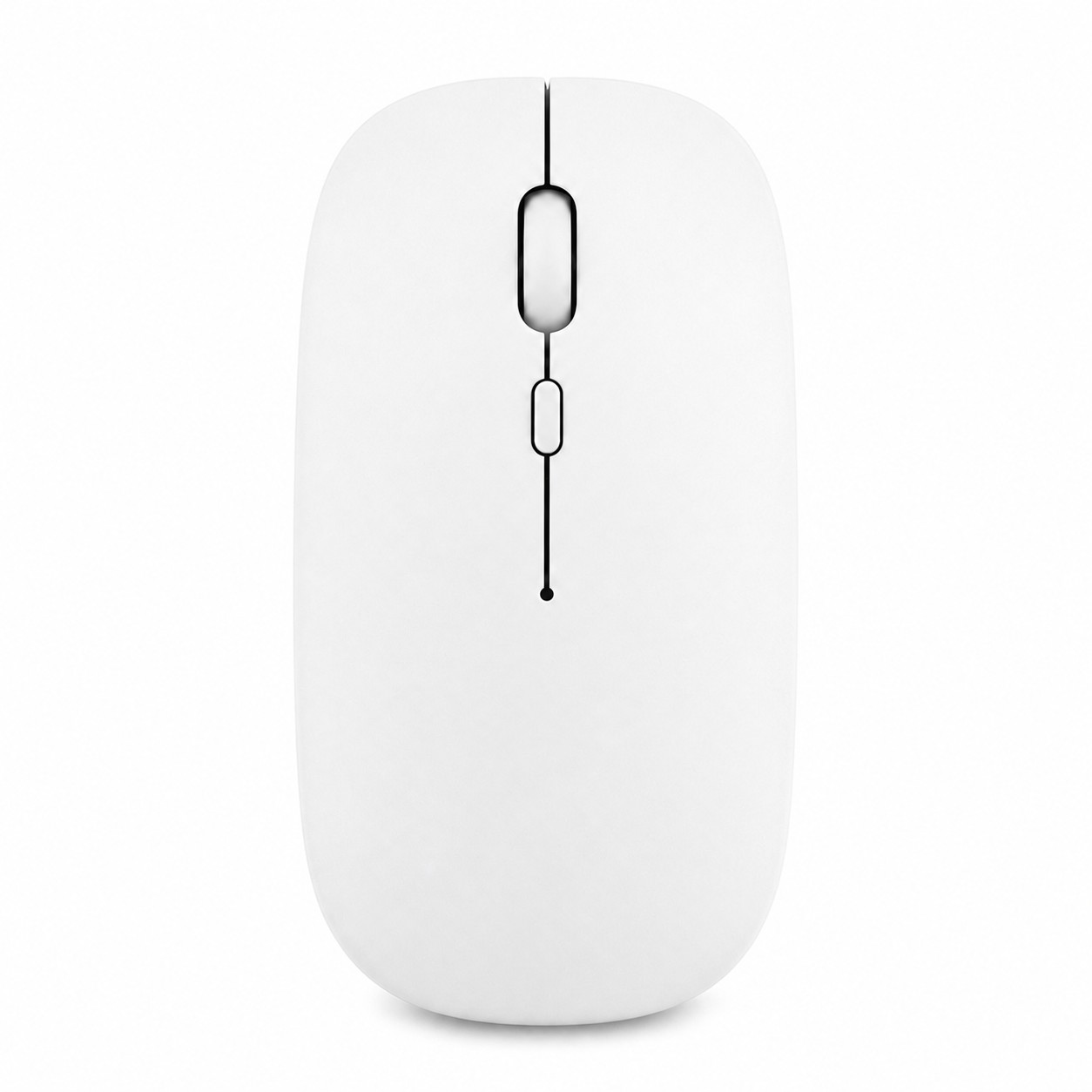 Rechargeable Wireless Bluetooth Mouse — Clear White