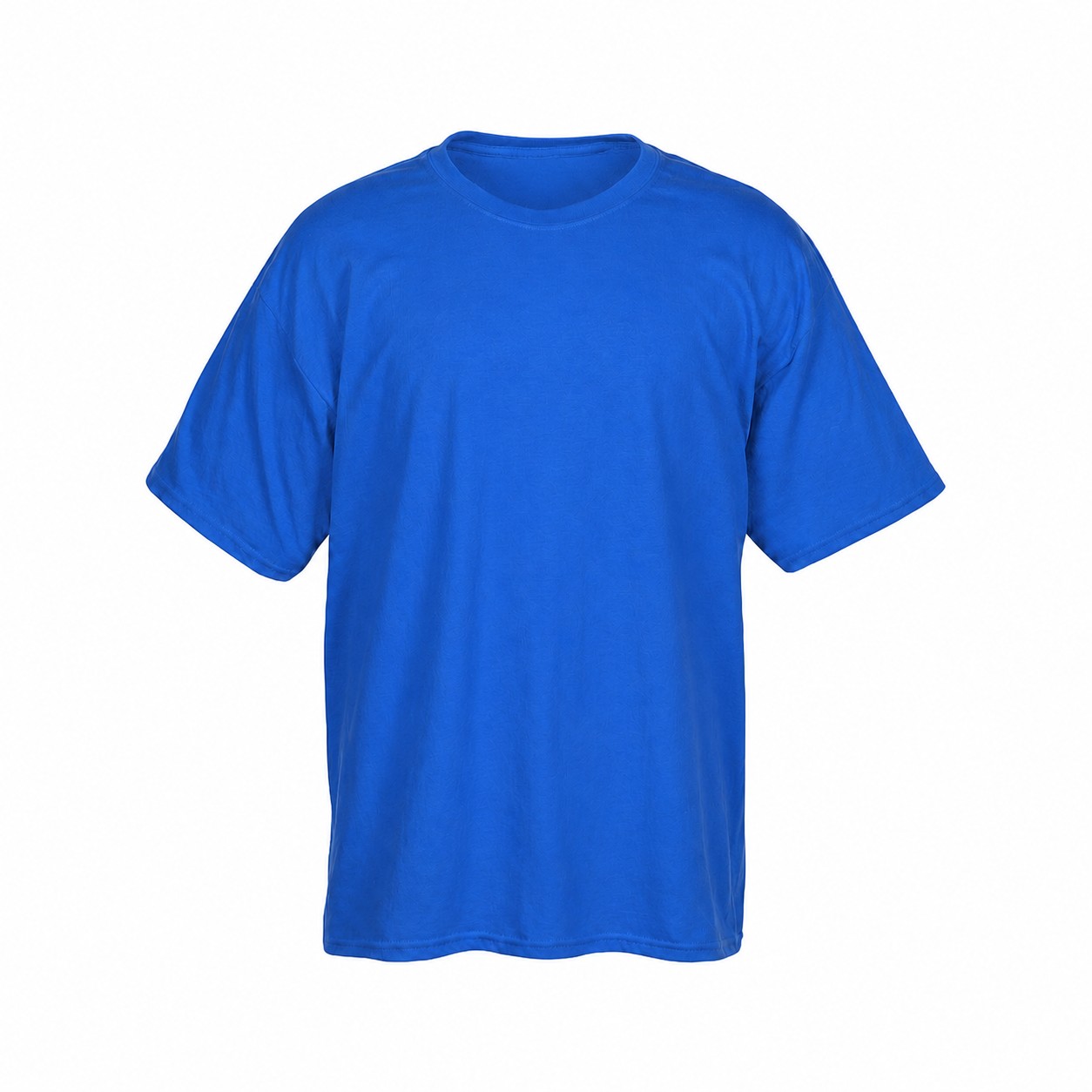Cotton-Polyester Blend Crewneck T-Shirt — Blue