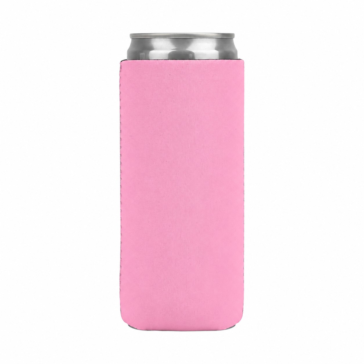 Slim Neoprene Can Cooler — Pink